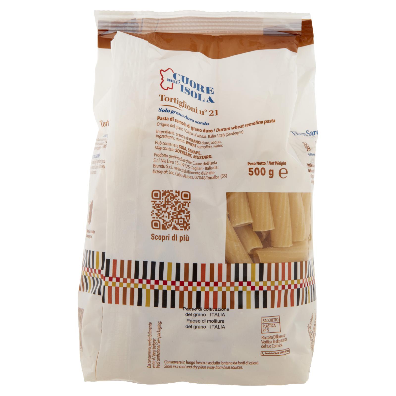 Cuore dell'Isola Tortiglioni n° 21 500 g
