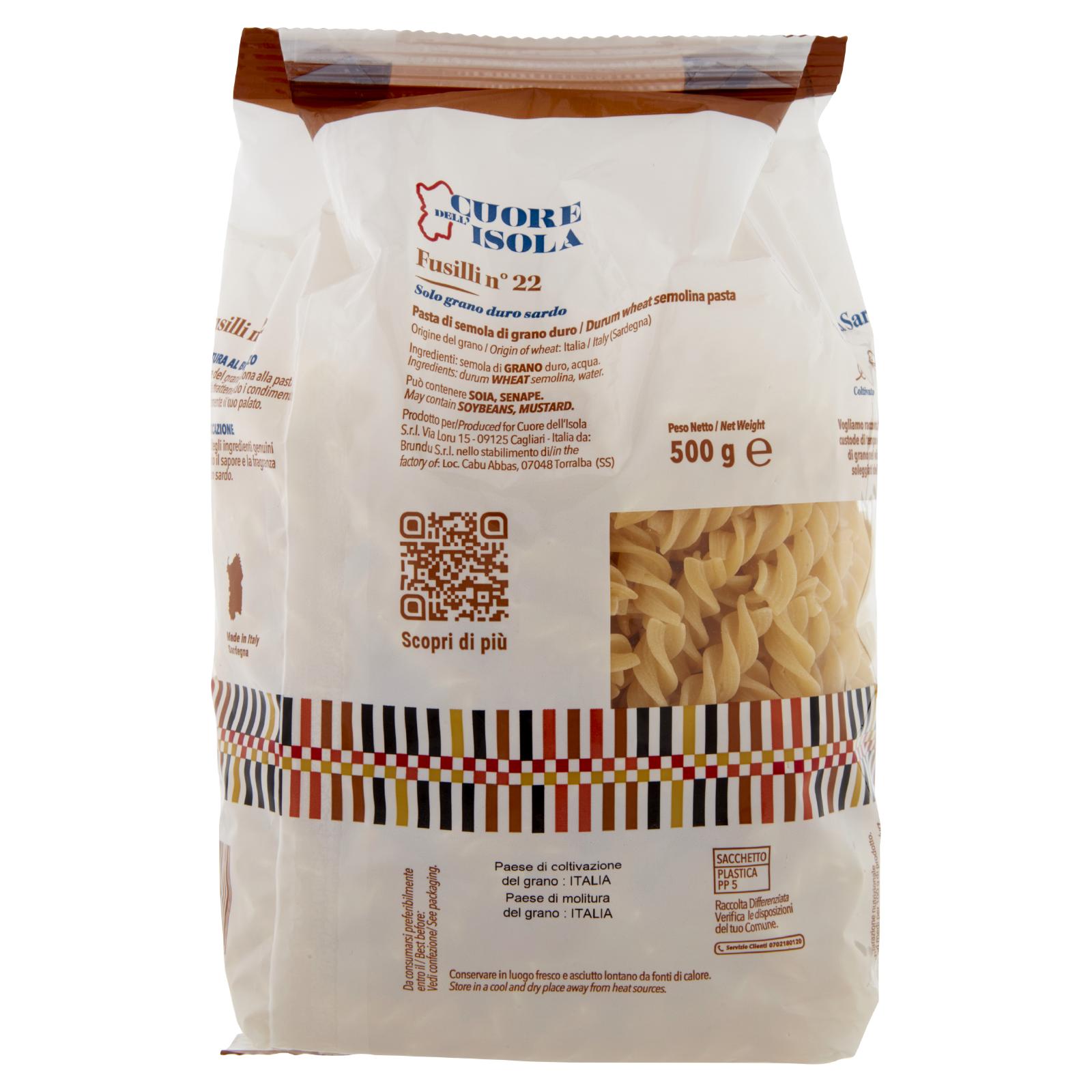 Cuore dell'Isola Fusilli n°22 500 g