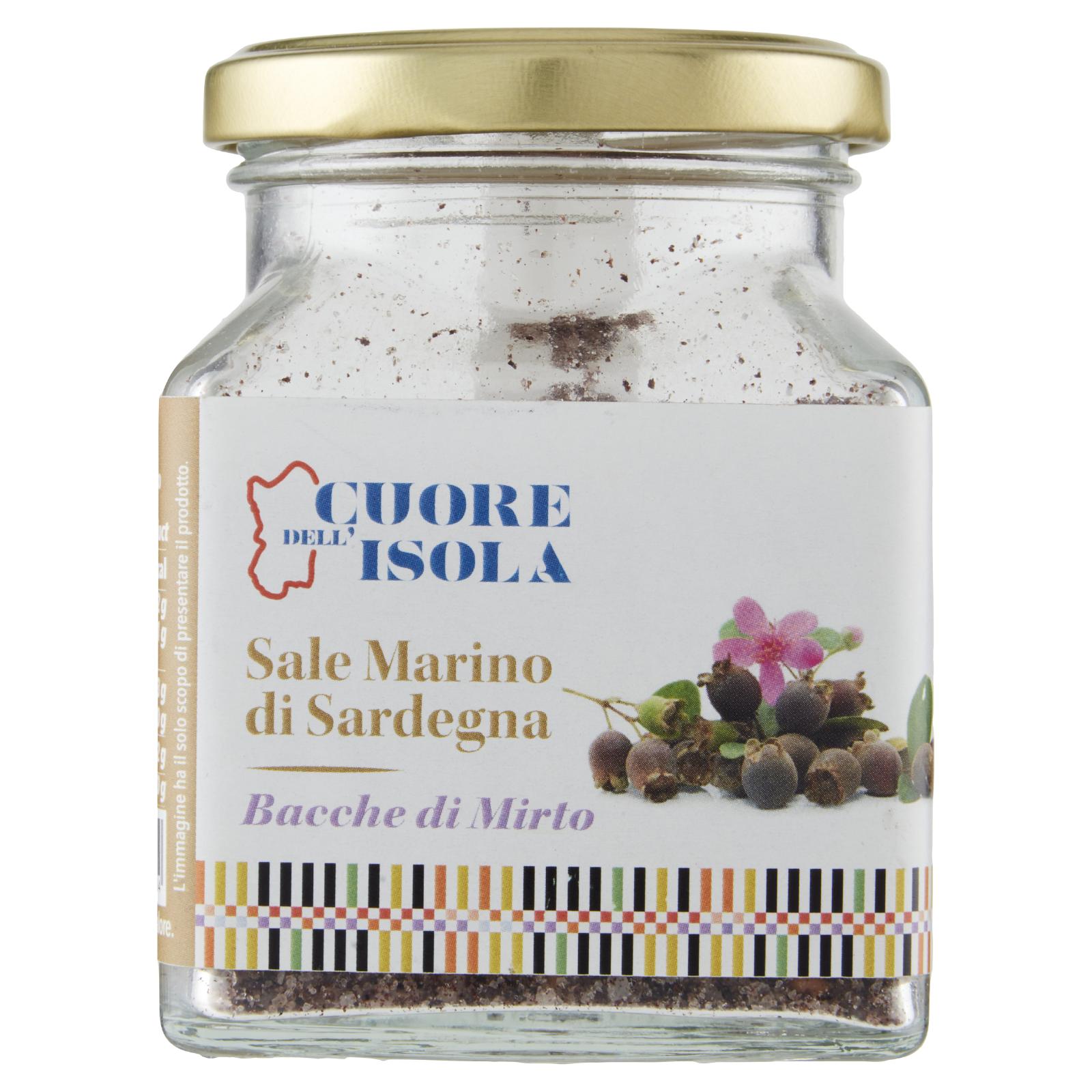 Cuore dell'Isola Sale Marino di Sardegna Bacche di Mirto 210 g