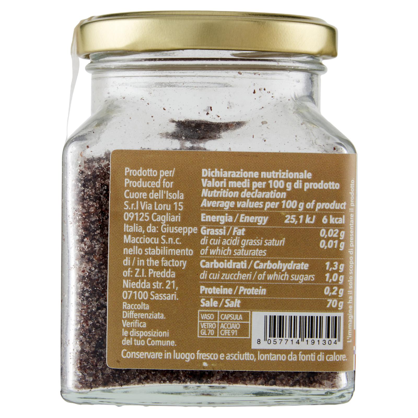 Cuore dell'Isola Sale Marino di Sardegna Bacche di Mirto 210 g