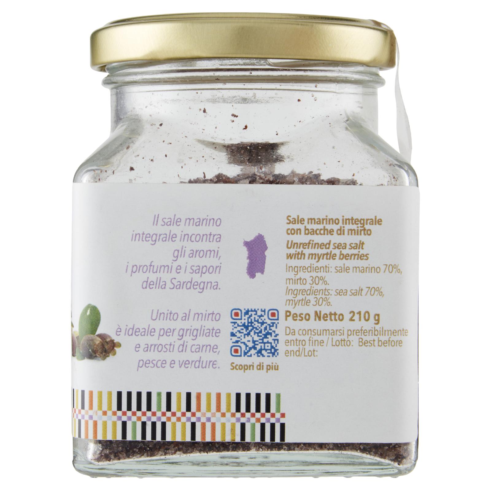 Cuore dell'Isola Sale Marino di Sardegna Bacche di Mirto 210 g