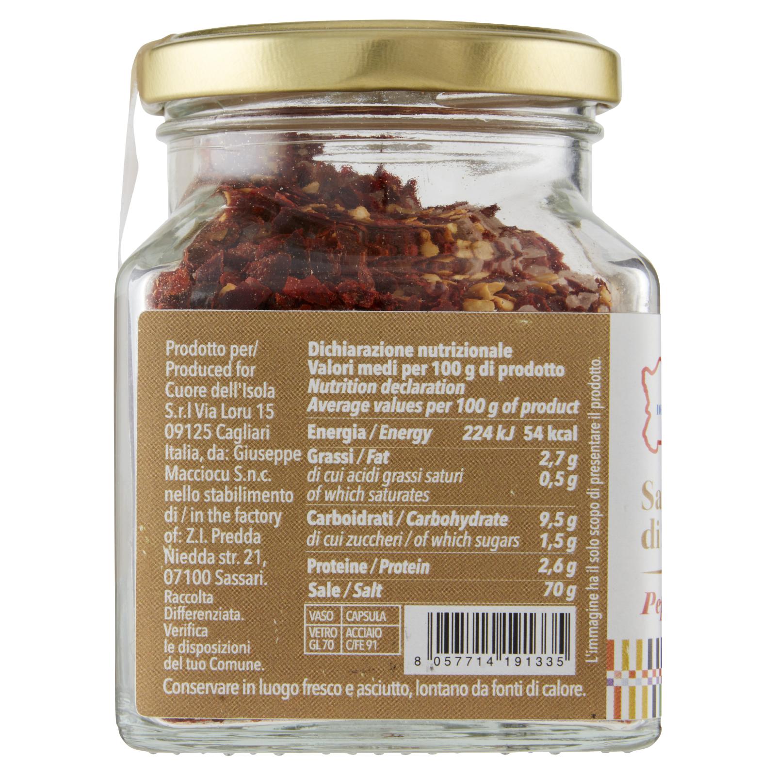 Cuore dell'Isola Sale Marino di Sardegna Peperoncino 210 g