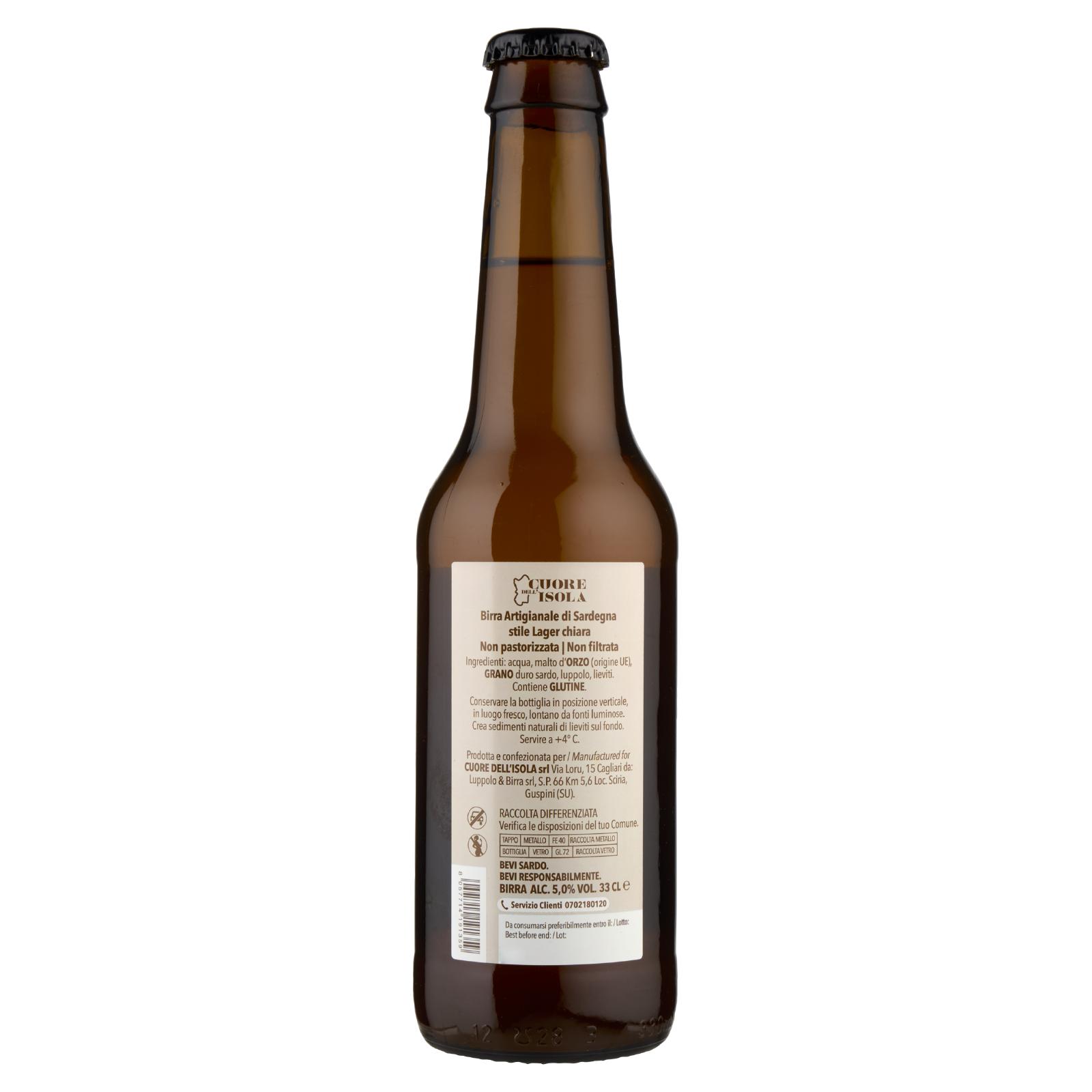 Cuore dell'Isola Birra Artigianale di Sardegna Bionda 33 CL