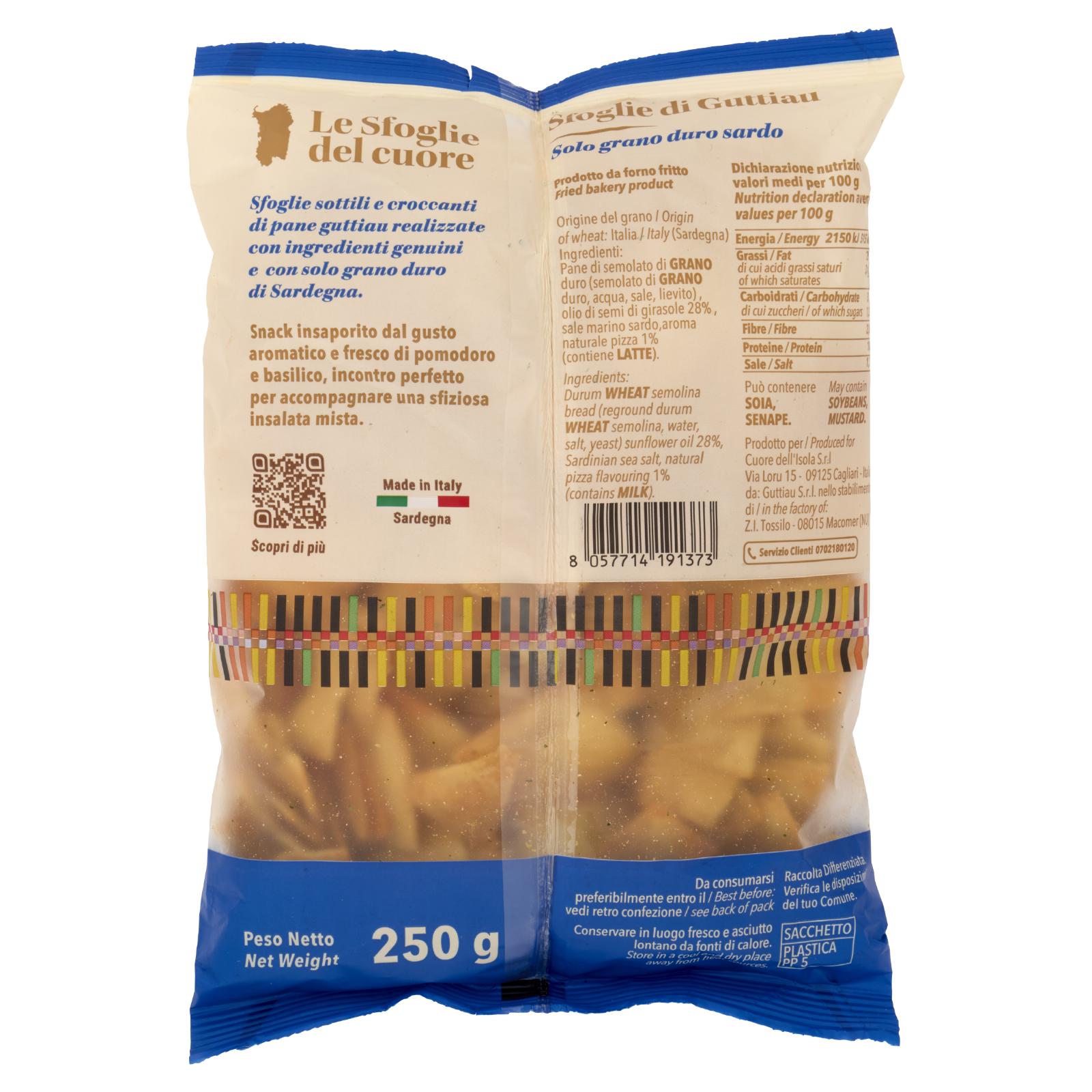 Cuore dell'Isola Sfoglie di Guttiau Mediterraneo 250 g