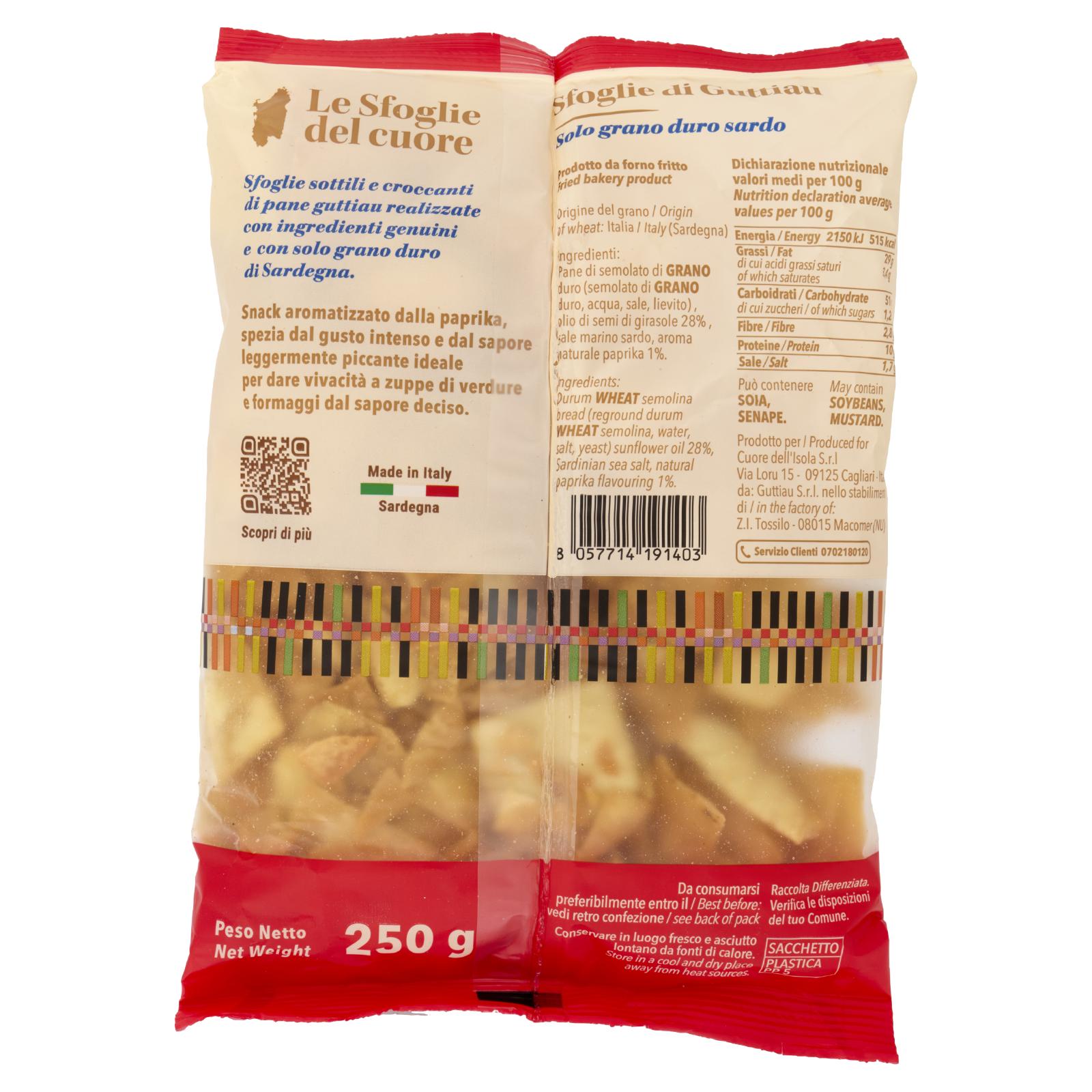 Cuore dell'Isola Sfoglie di Guttiau Paprika 250 g