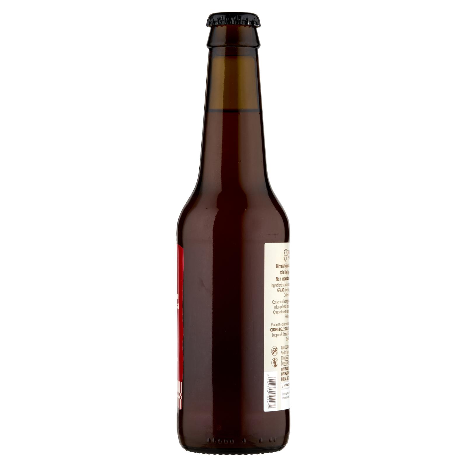 Cuore dell'Isola Birra Artigianale di Sardegna Rossa Red Lager 33 cl