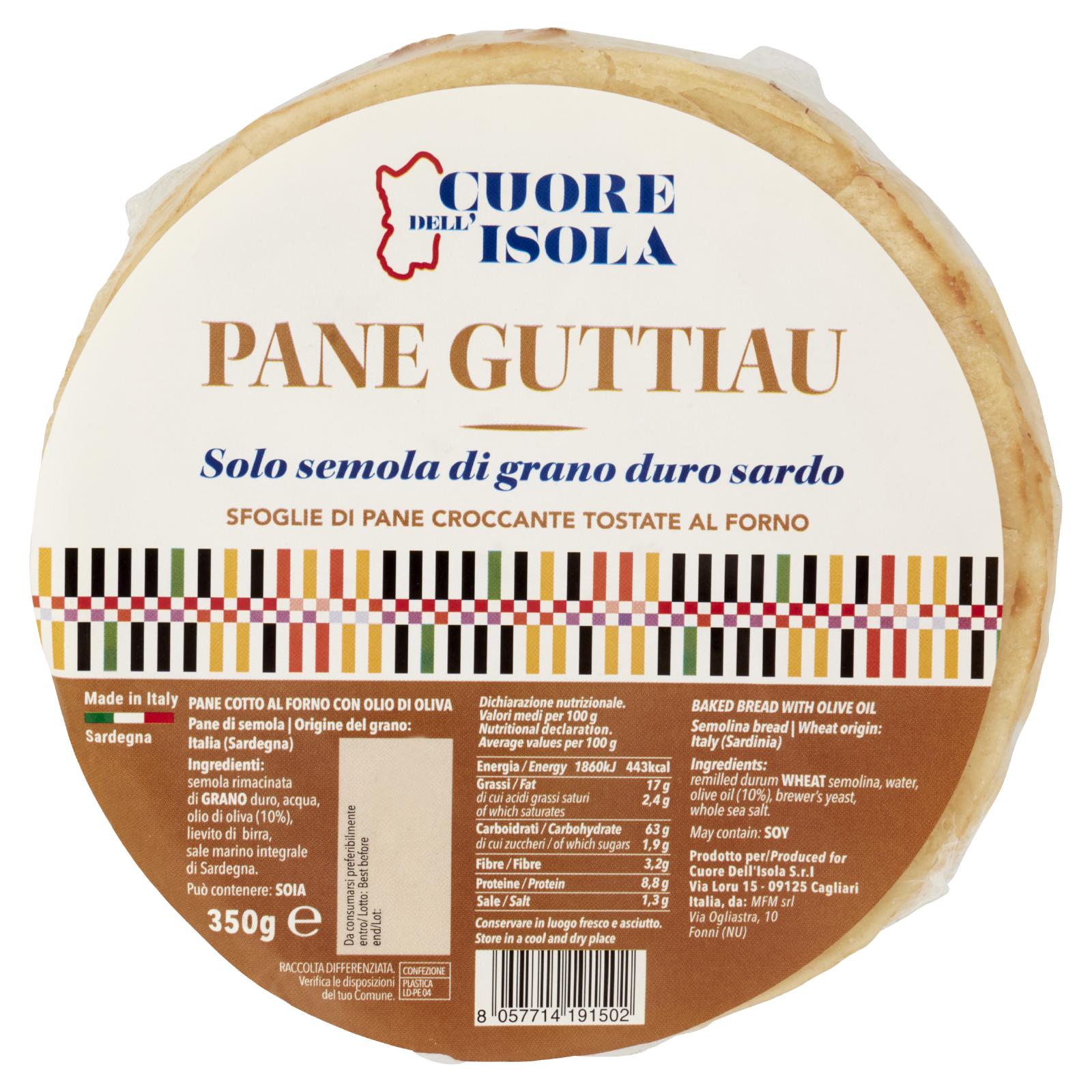 Cuore dell'Isola Pane Guttiau 350 g
