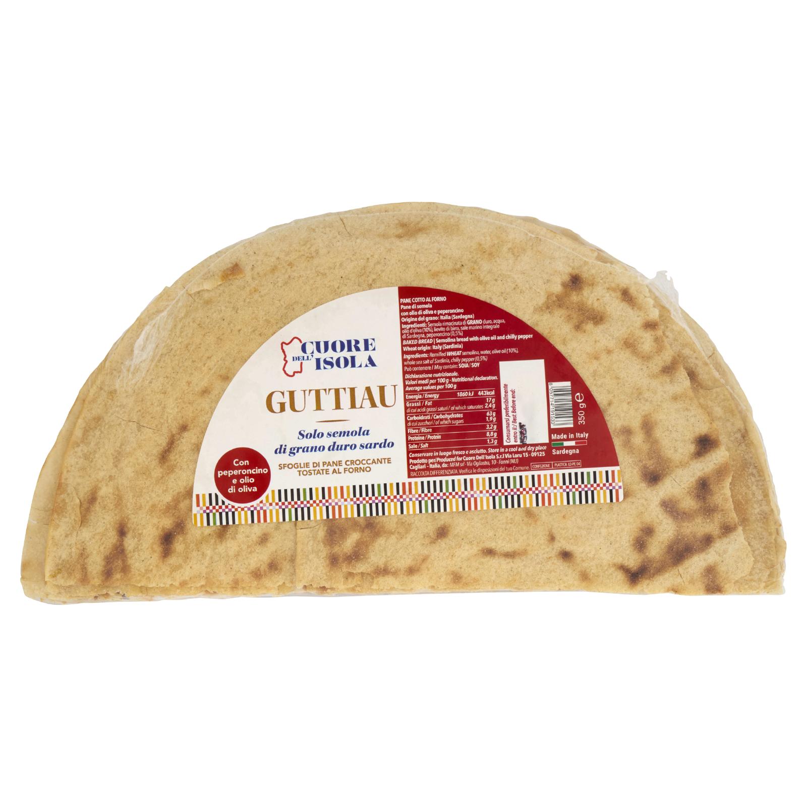 Cuore dell'Isola Guttiau con peperoncino e olio di oliva 350 g