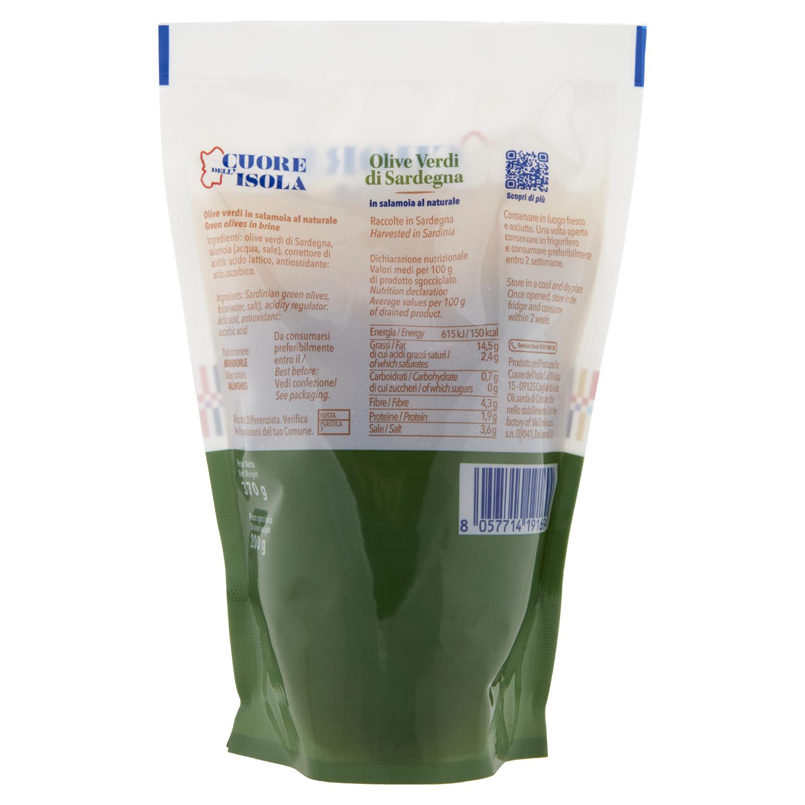Cuore dell'Isola Olive Verdi di Sardegna 370 g
