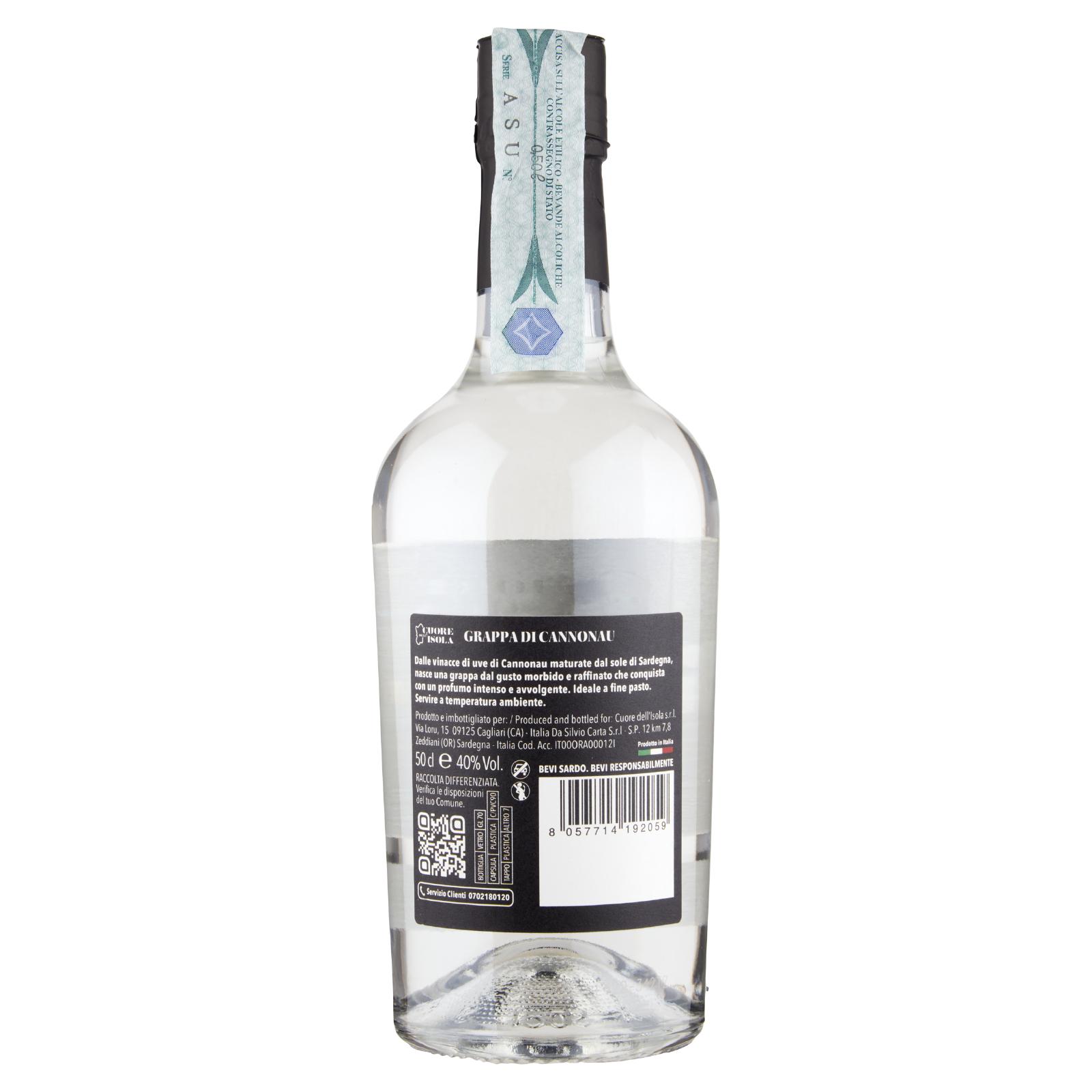 Cuore dell'Isola Grappa di Cannonau 50 cl