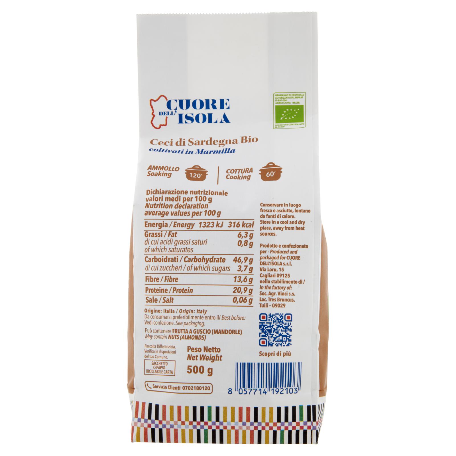Cuore dell'Isola Ceci di Sardegna Bio 500 g