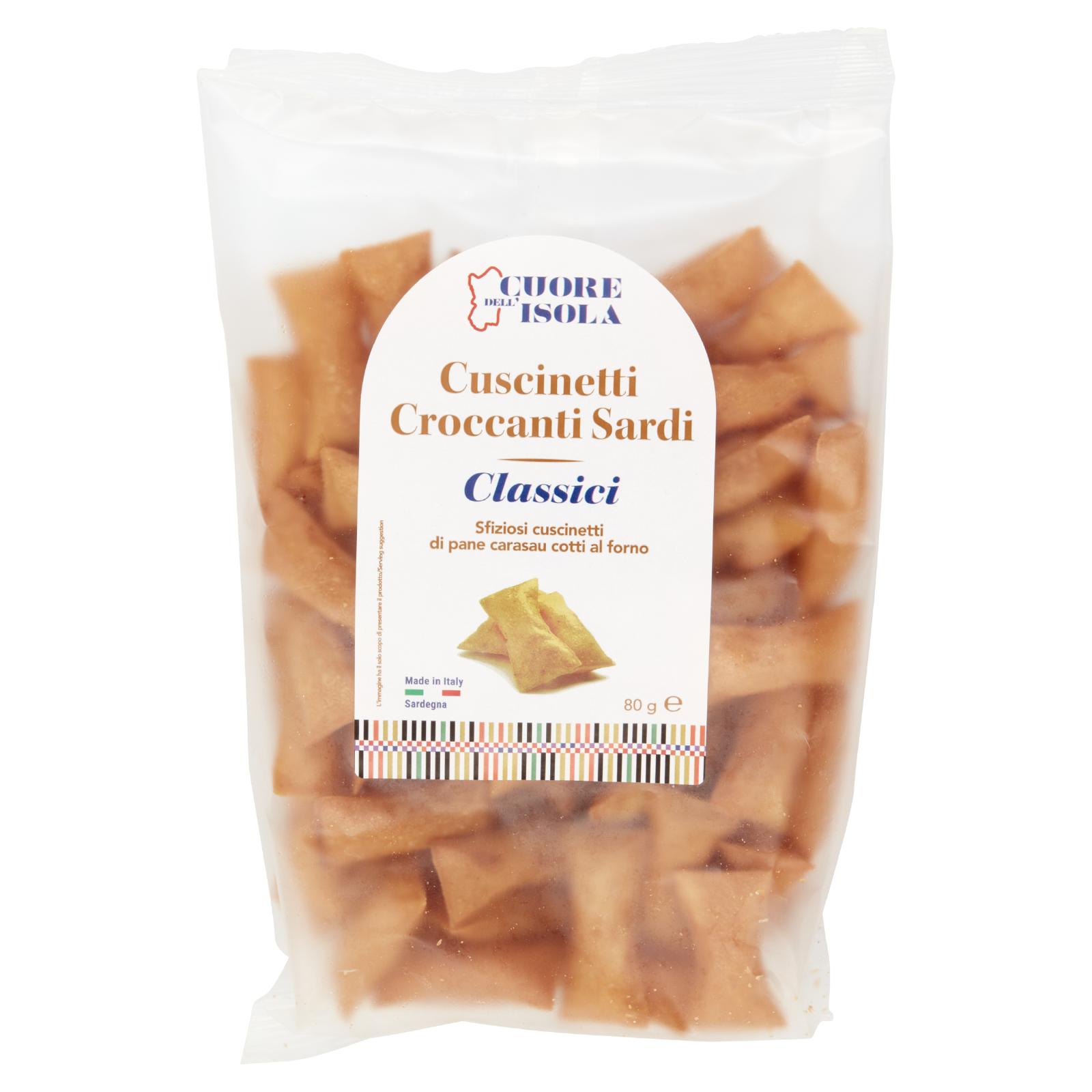 Cuore dell'Isola Cuscinetti Croccanti Sardi Classici 80 g