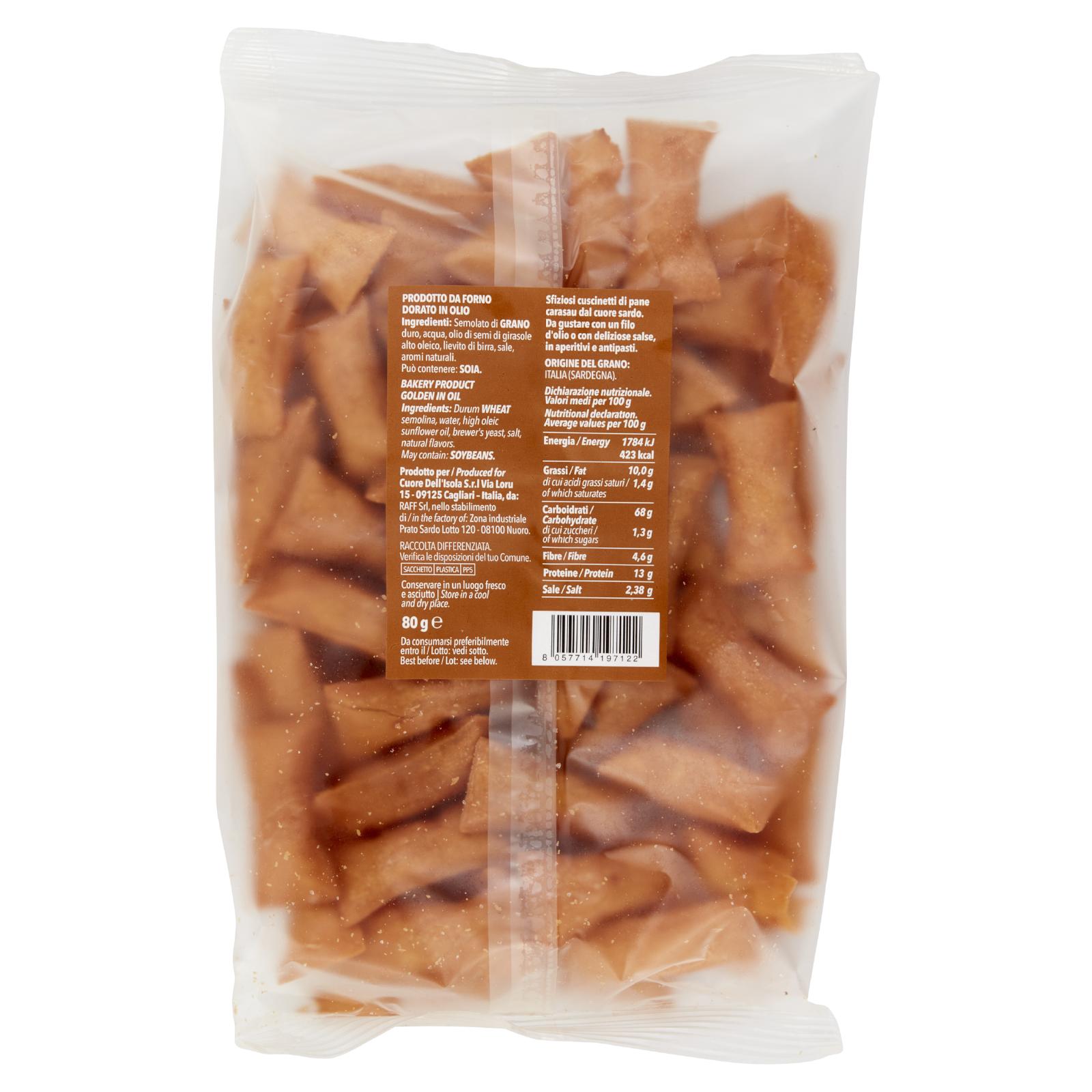 Cuore dell'Isola Cuscinetti Croccanti Sardi Classici 80 g