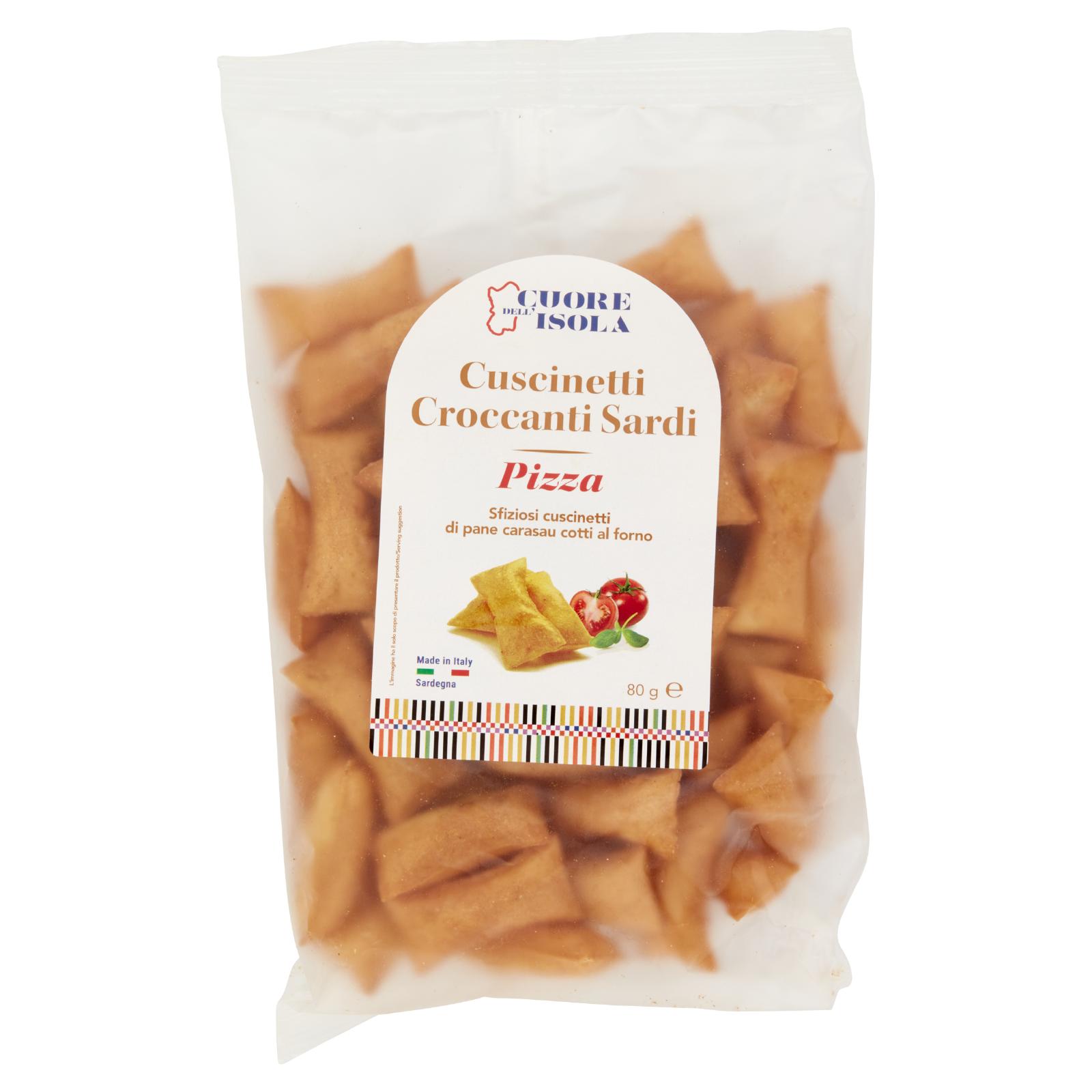 Cuore dell'Isola Cuscinetti Croccanti Sardi Pizza 80 g