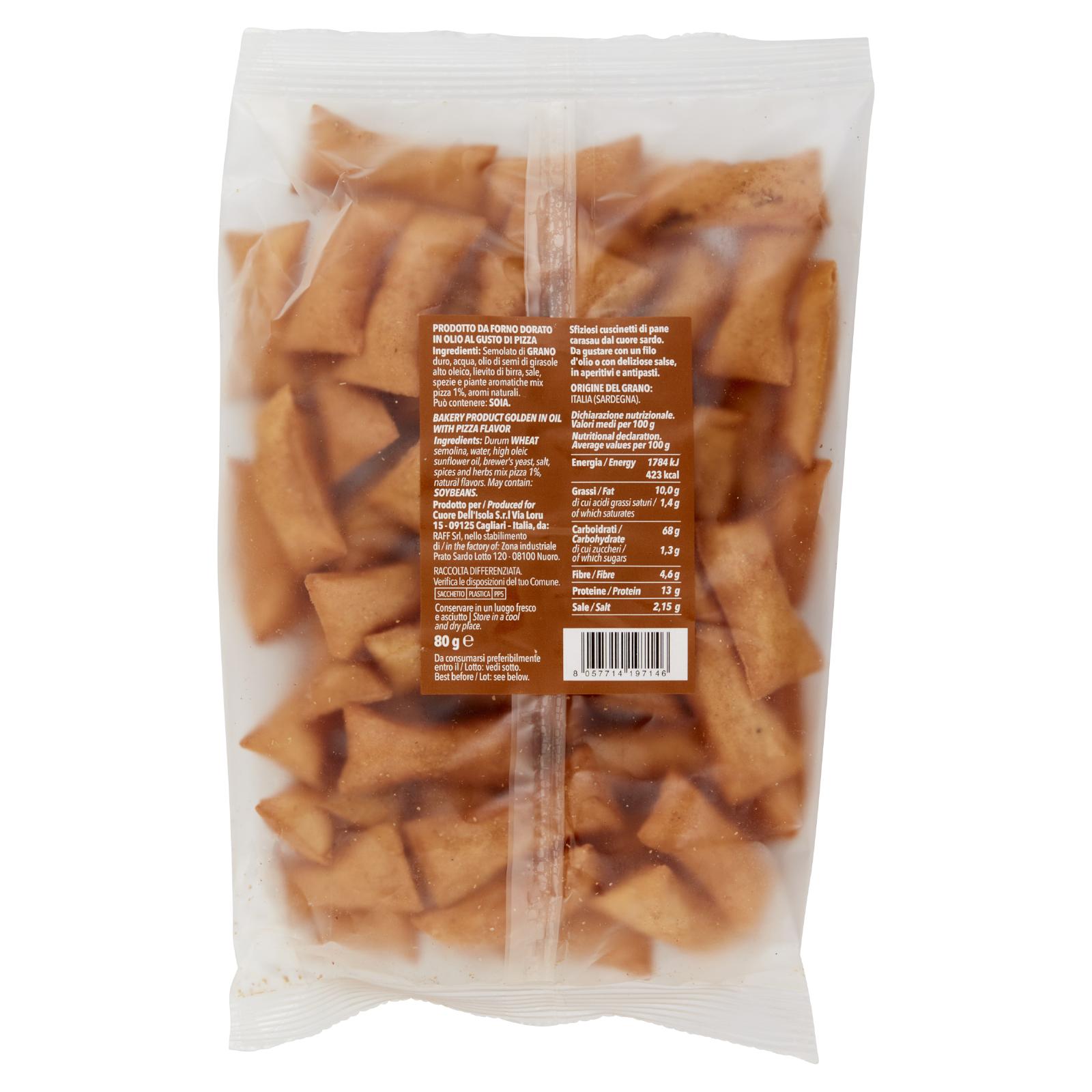 Cuore dell'Isola Cuscinetti Croccanti Sardi Pizza 80 g