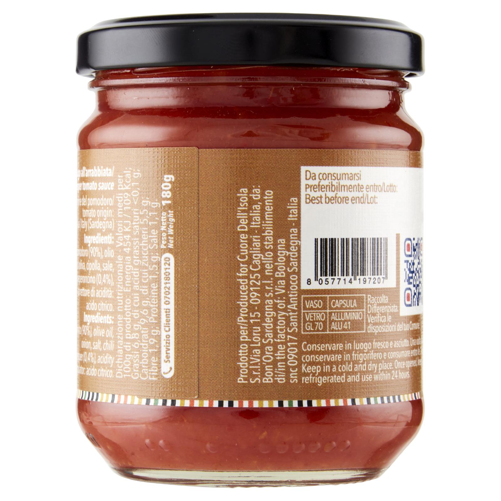 Cuore dell'Isola Sugo all'Arrabbiata 180 g