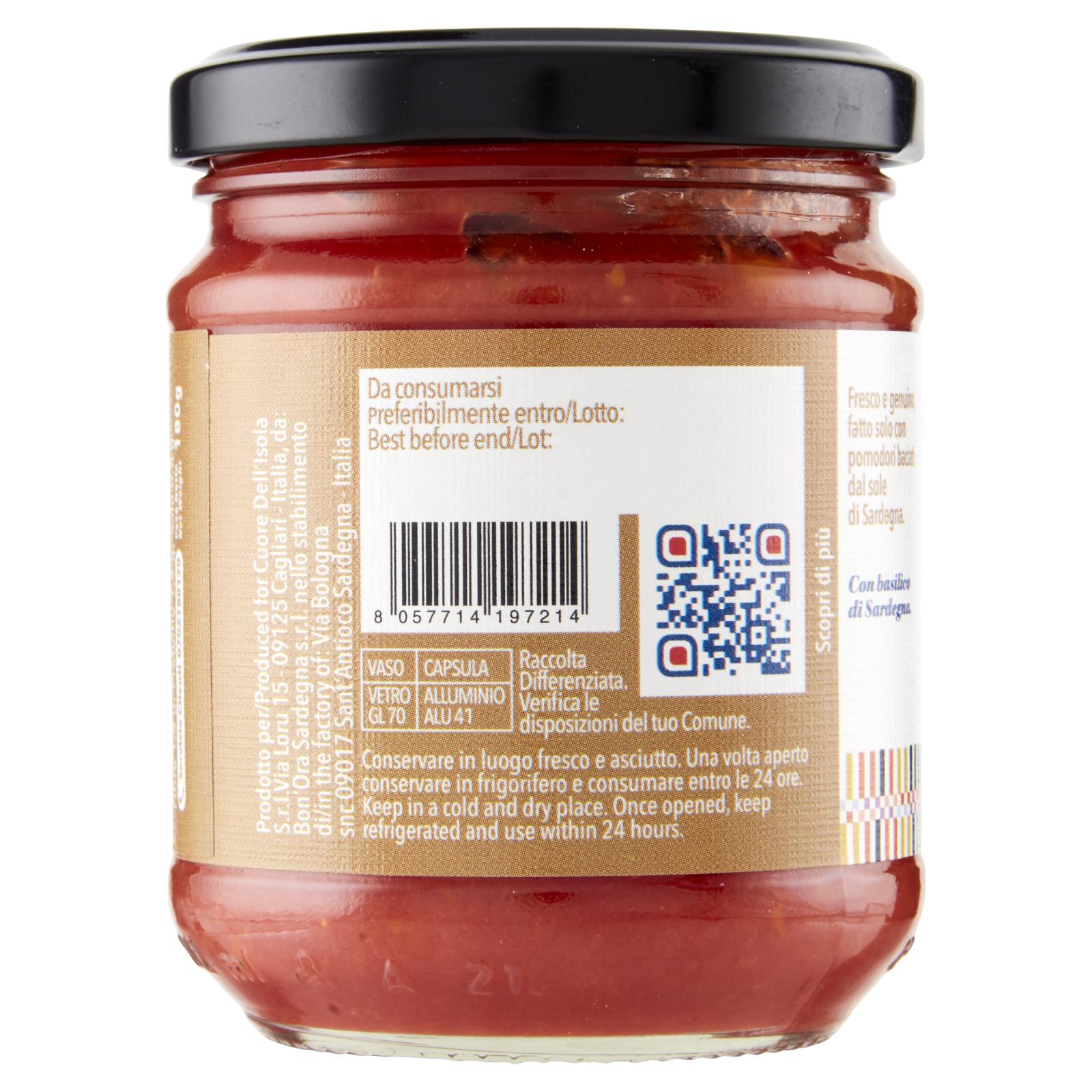 Cuore dell'Isola Sugo al Basilico 180 g