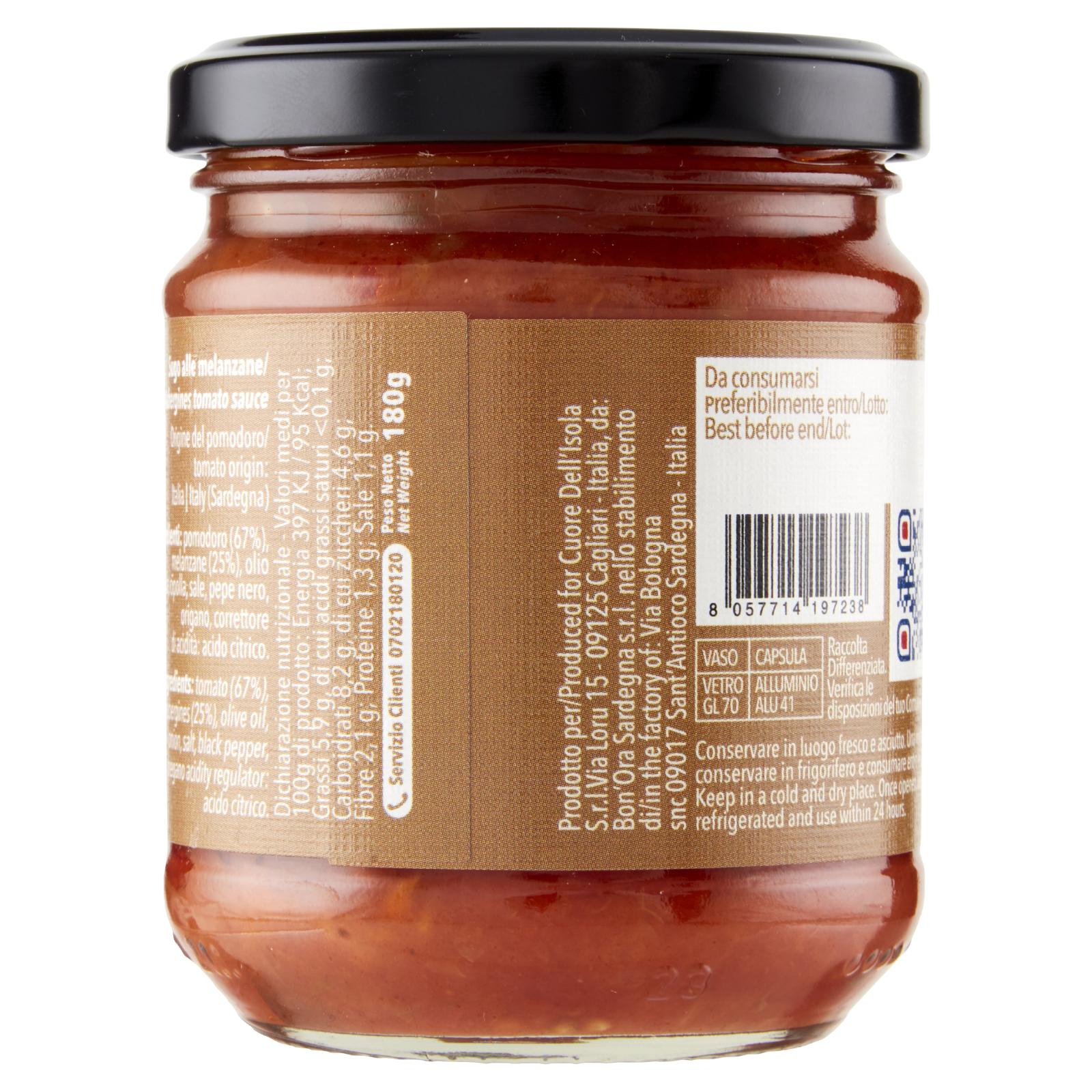 Cuore dell'Isola Sugo alle Melanzane 180 g