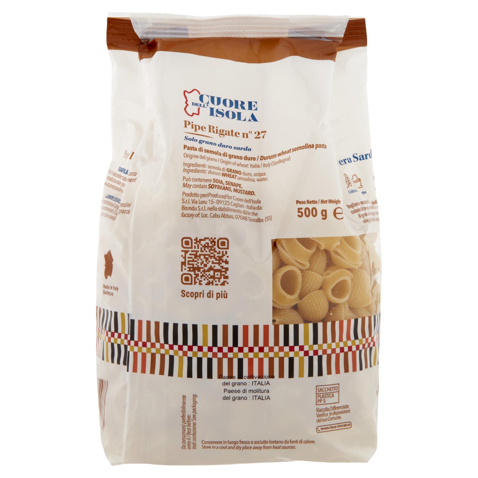 Cuore dell'Isola Pipe Rigate n° 27 500 g