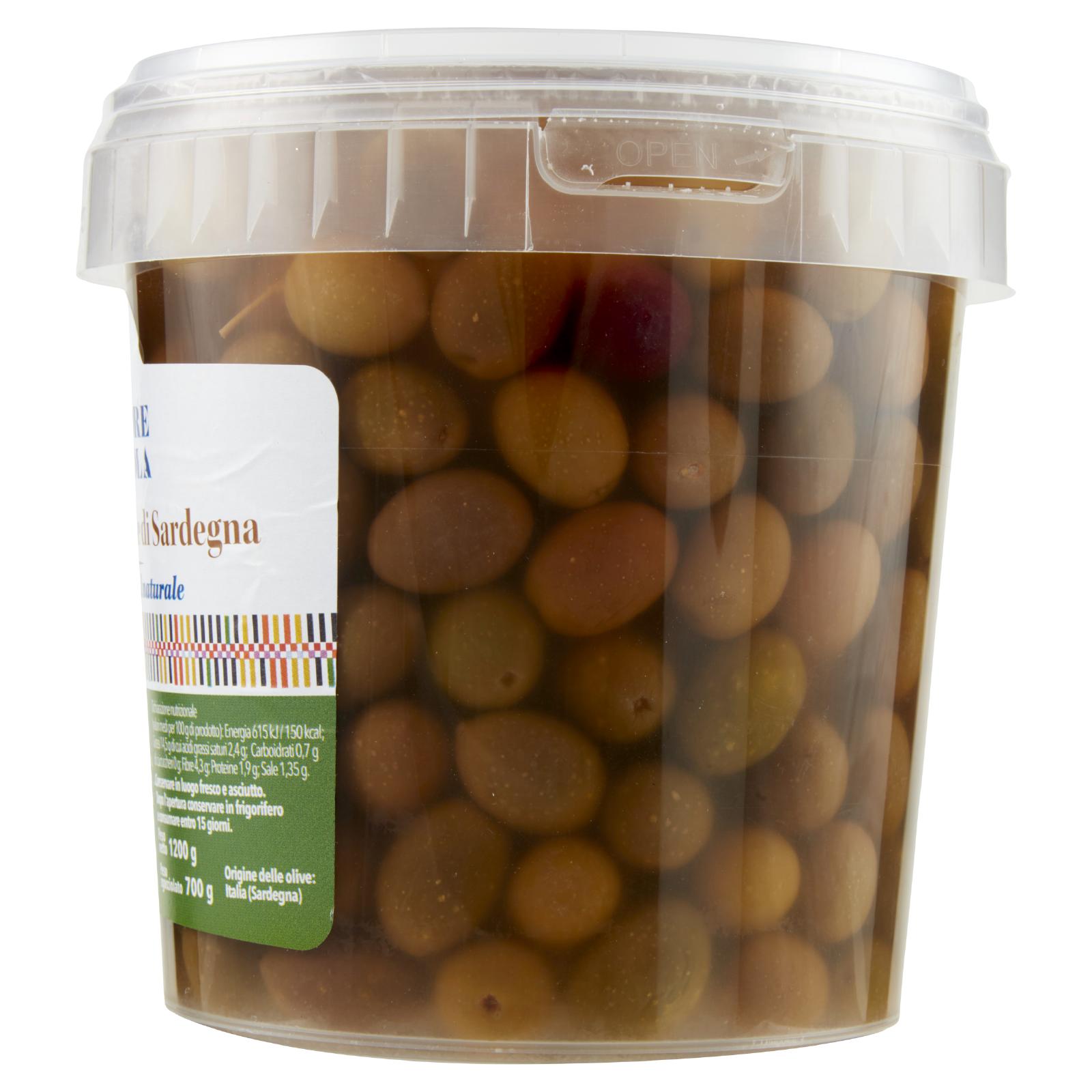 Cuore dell'Isola Olive verdi intere di Sardegna in salamoia al naturale 1200 g