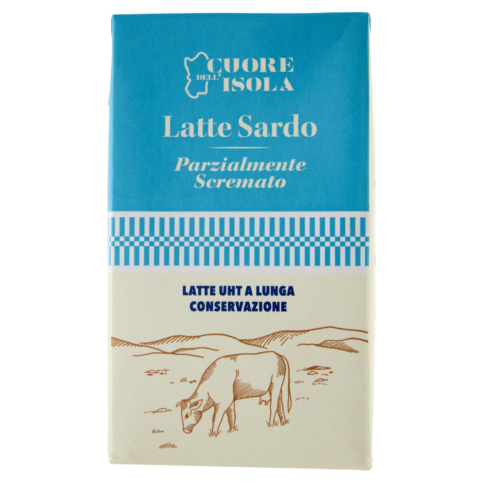 Cuore dell'Isola Latte Sardo Parzialmente Scremato UHT 1 L