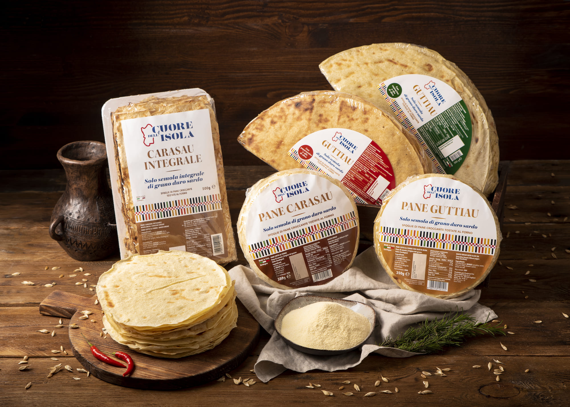 Carasau, Guttiau e Spianate